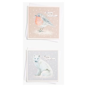John Lewis Christmas Fox & Robin Card