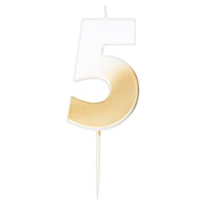 Ginger Ray Gold Ombre Candle Number 5
