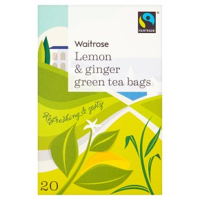Waitrose Lemon & Ginger 20 Green Tea Bags