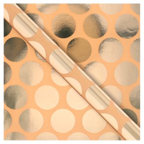 Waitrose Gift Wrap Gold Spot Kraft