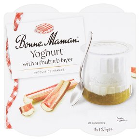 Bonne Maman Yoghurt with a Rhubarb Layer