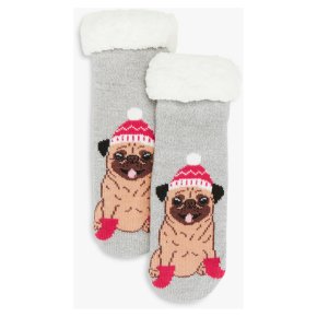 John Lewis Pug Xmas Sock