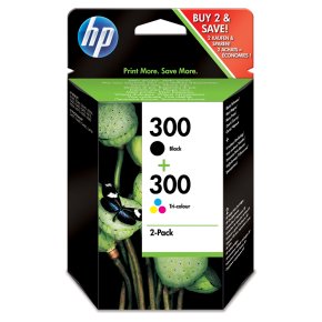 HP 300 black & colour ink cartridge, pack of 2