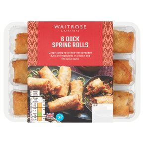 Waitrose Chinese 6 Duck Spring Rolls