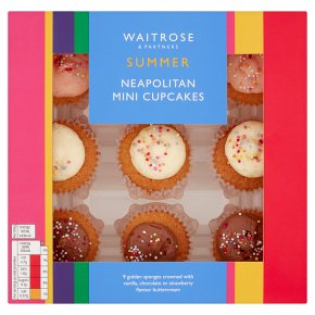 Waitrose Neapolitan Mini Cupcakes