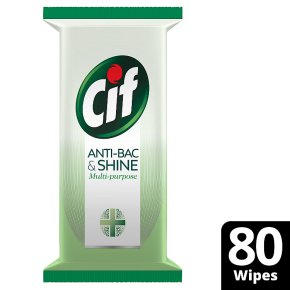 Cif Anti-Bac & Shine Multipurpose Antibac Wipes