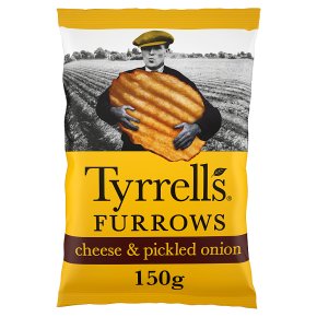 Tyrrells Furrows Cheese & Onion Crisps