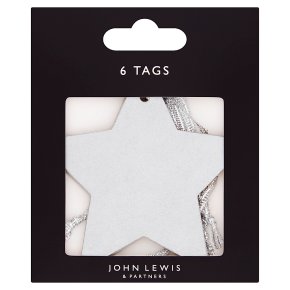 John Lewis Silver Star Gift Tags