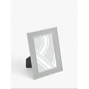 John Lewis Enamel & Metallic Edge Photo Frame, Grey/Silver, 5 x 7"