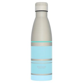 Waitrose Steel Water Bottle Blue Stripe