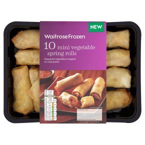 Waitrose Frozen 10 Mini Vegetable Spring Rolls