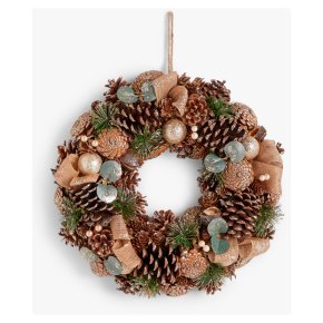 John Lewis Champagne Pinecone Wreath