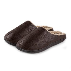 Distressed Mule With Check Sock