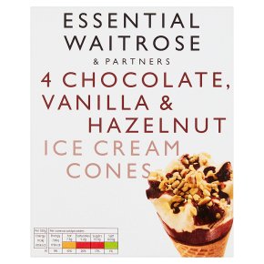 essential Waitrose 4 Choc&Nut Dairy Ice Cream