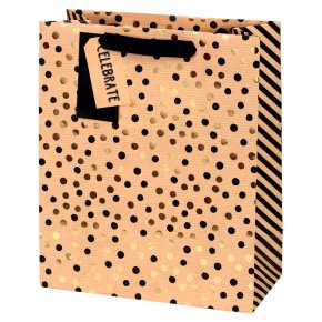 Waitrose Medium Black Spot Gift Bag