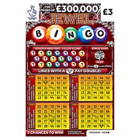 £300K Jewel Bingo Scratchcard