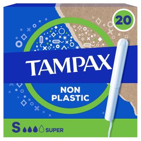 Tampax Super Tampons With Cardboard Applicator