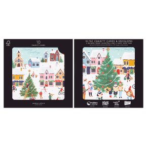 John Lewis Christmas Busy Village Cards