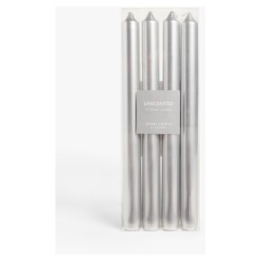 John Lewis Silver Metallic Taper
