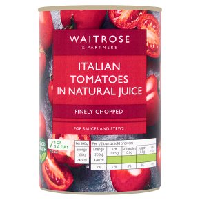 Waitrose Finely Chopped Italian Tomatoes