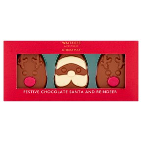 Waitrose Christmas Festive Chocolate Santa & Reindeer