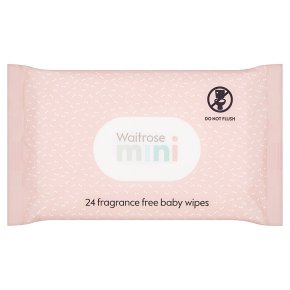 Waitrose Mini Fragrance Free Baby Wipes