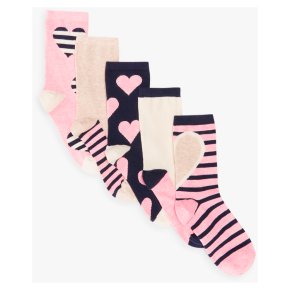 John Lewis 5pk Heart Ankle Socks