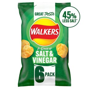 Walkers Less Salt A Dash of Salt and Vinegar Multipack Crisps