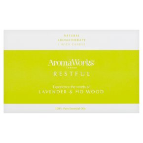 AromaWorks Restful 3 Wick Lavender Candle