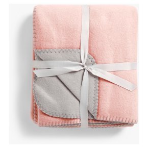 John Lewis Anyday Fleece Throw Plaster Pink
