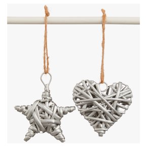 John Lewis Silver Heart/Hanging Star