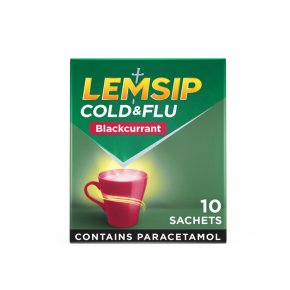 Lemsip Cold & Flu Blackcurrant Sachet