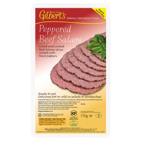 Gilbert's peppered beef salami
