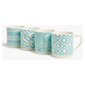 John Lewis Graphic Blue Mug