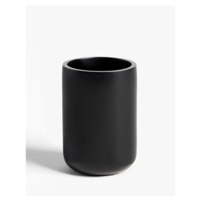 John Lewis Matt Finish Bathroom Tumbler, Black