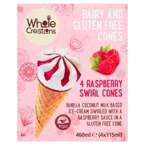 Whole Creations Raspberry Swirl Cones