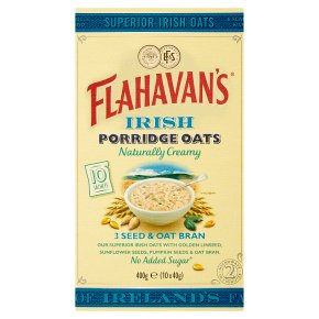 Flahavan's Irish 3 Seed & Oat Bran Porridge Oats 10s