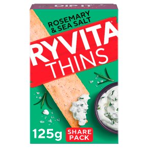 Ryvita Thins Rosemary & Sea Salt Flatbread Crackers