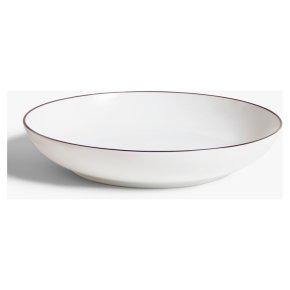 House by John Lewis Rim Pasta Bowl, 24.5cm, White