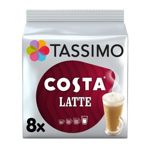 Tassimo Costa Latte Coffee Pods 8s