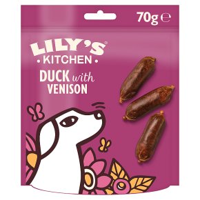 Lily's Kitchen Scrumptious Duck & Venison Sausages Dog Treats