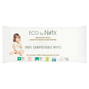 Naty sensitive wipes unscented