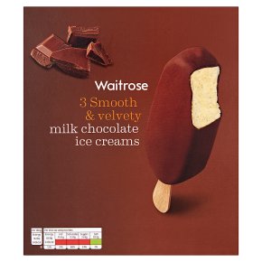 Waitrose 3 Belgian Milk Chocolate Ice Creams
