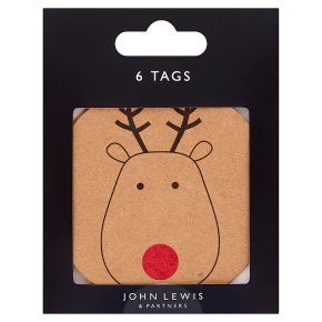 John Lewis Kraft Reindeer Gift Tags