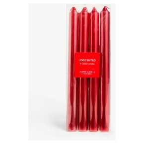 John Lewis Red Metallic Taper