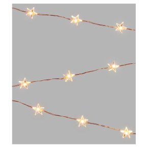 John Lewis 20 Star Lights Copper/White