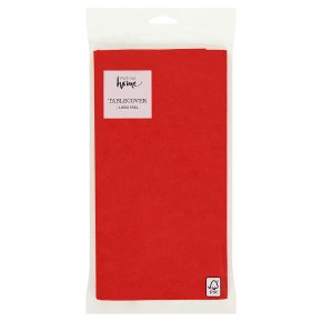 Waitrose Home linen feel red tablecover