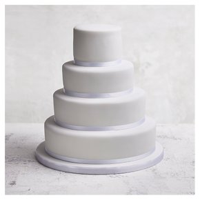 Fruit, Golden Sponge & Chocolate Sponge Classic Ribbon Wedding Cake