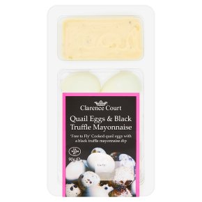 Clarence Court Quail Eggs with Black Truffle