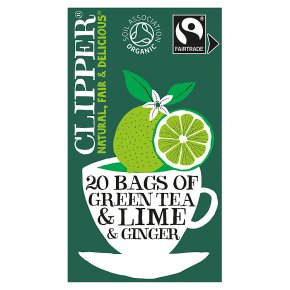Clipper Organic Green Tea & Lime & Ginger 20 Tea Bags